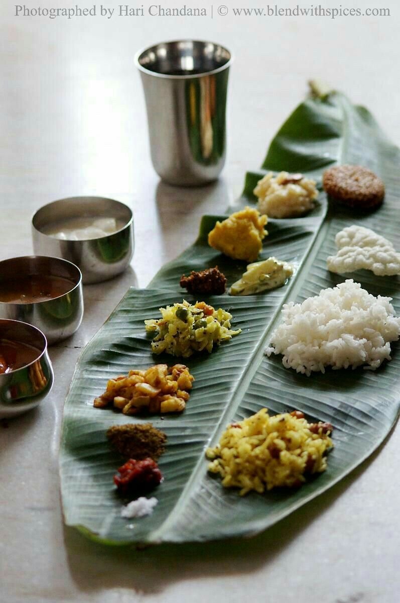 Banana leaf traditional meal